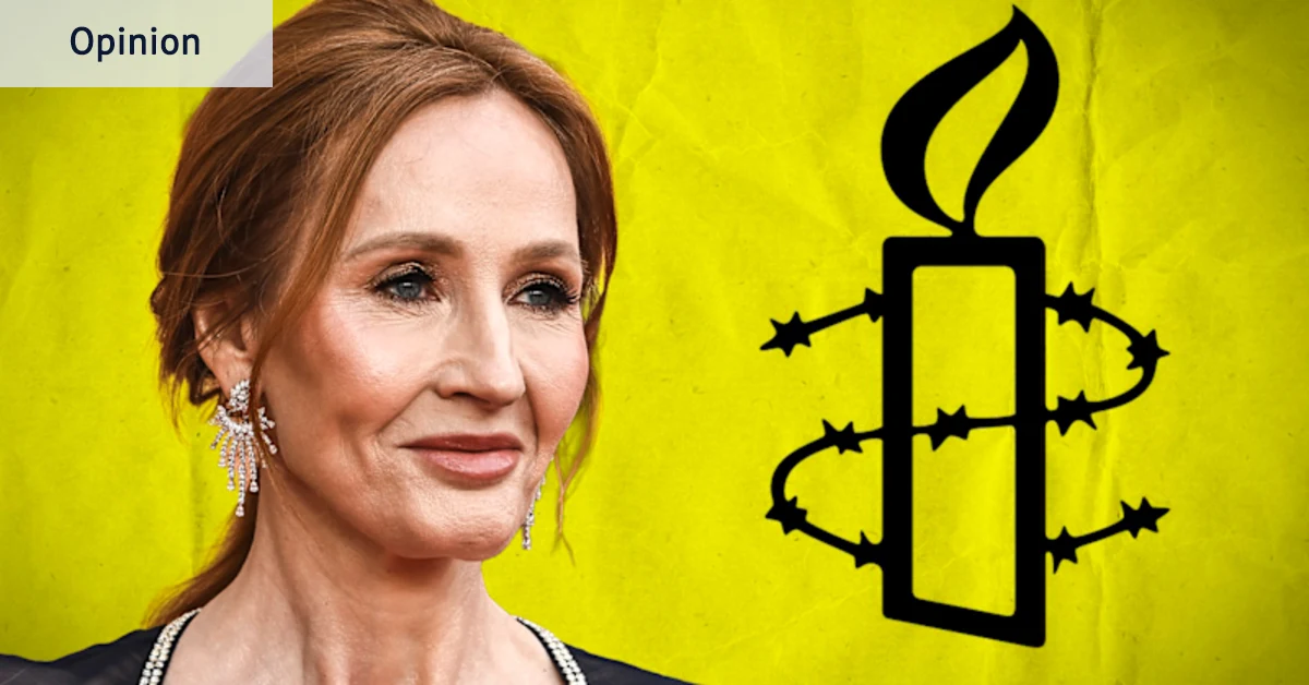 JK Rowling en het Amnesty International-logo